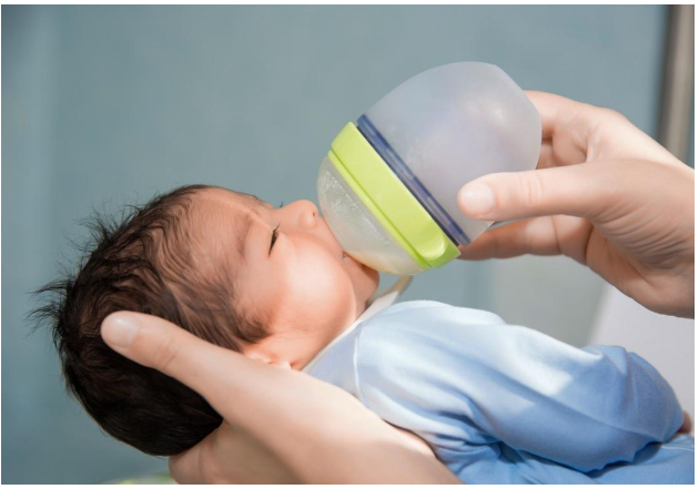 Baby drinking milk